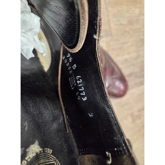 Florsheim Wingtips Shoes 9.5B Dark Cherry Brown Leather Dress - Picture 9 of 9